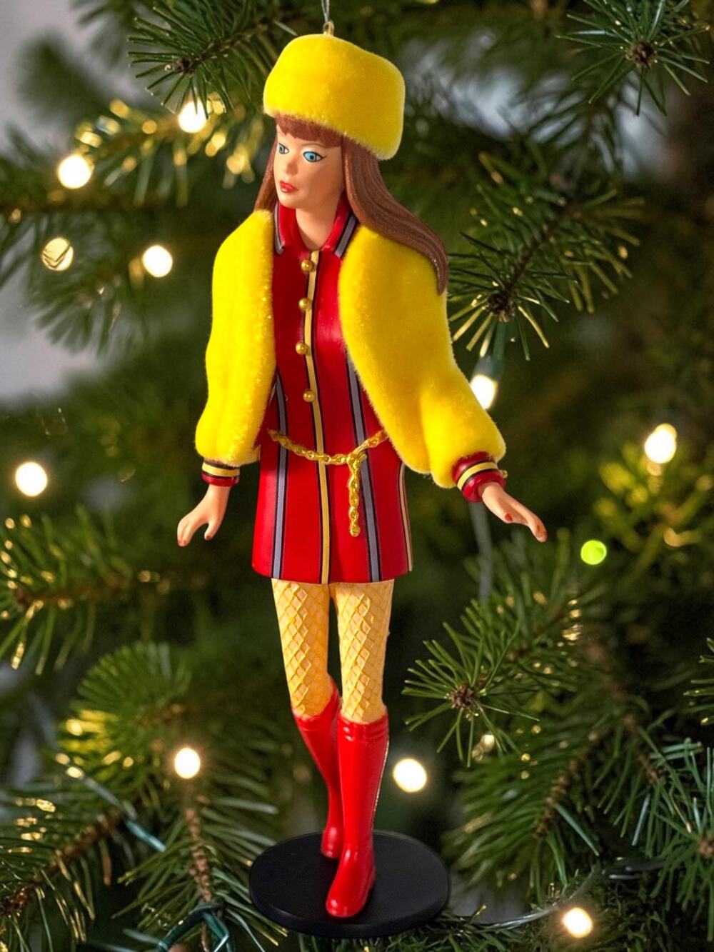 Vintage Hallmark Barbie Ornament 2004 Smasheroo QX8591 in Box Yellow Hat Jacket
